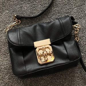 Francesca’s Black & Gold Crossbody Bag